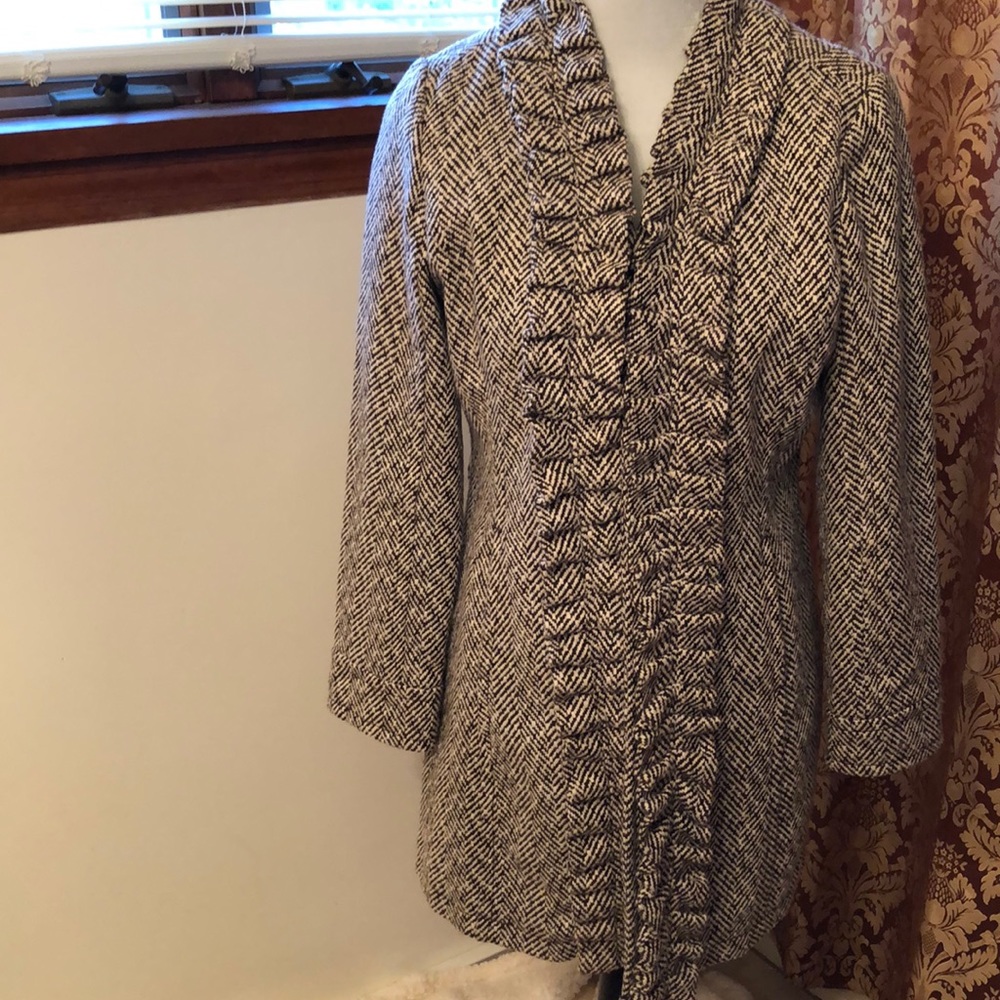 Live A Little brown cream coat